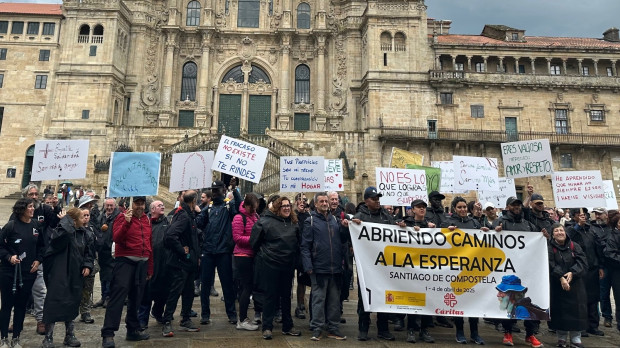 Peregrinación de personas sin hogar en Santiago