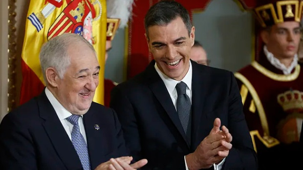 Cándido Conde-Pumpido y Pedro Sánchez