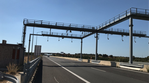 Peaje con el sistema 'Via Verde' en Portugal, ya retirado en la A22