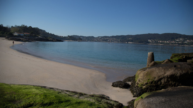 La playa de Pontevedra reconocida por sus aguas cristalinas