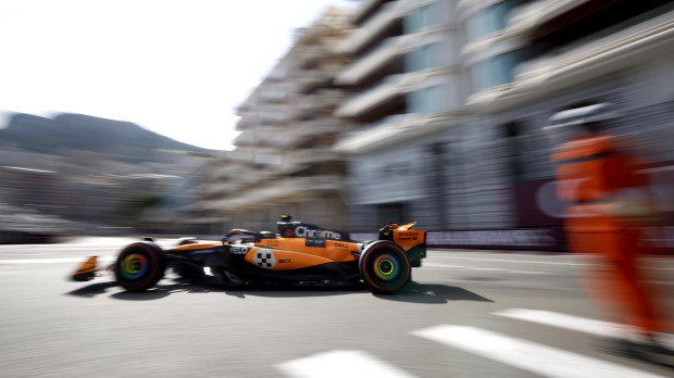 Lando Norris en el circuito de Mónaco