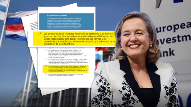 Nadia Calviño, junto al Código de Buenas Prácticas de las Estadísticas Europeas