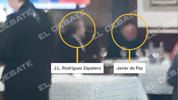 José Luis Rodríguez Zapatero y Javier de Paz en un restaurante de El Pardo (Madrid)