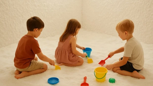 Cueva de sal con niños