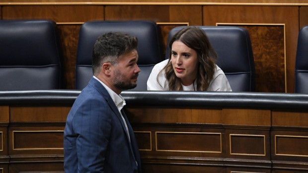 Gabriel Rufián e Irene Montero en una imagen de archivo