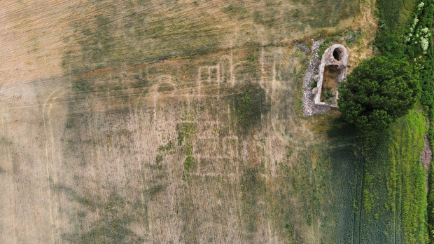 Villa romana encontrada en una parcela de cereal de Segovia