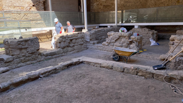 Trabajos en el futuro centro de visitantes de la Sinagoga de Córdoba