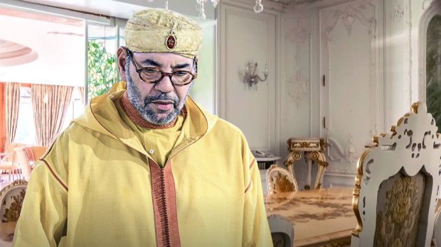 El interior del castillo de Betz y Mohamed VI