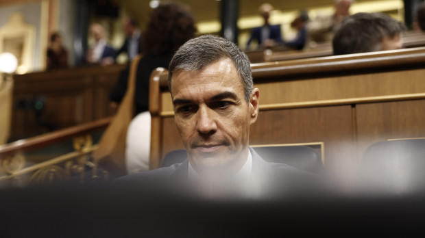 Pedro Sánchez, en el Pleno del pasado miércoles en el Congreso