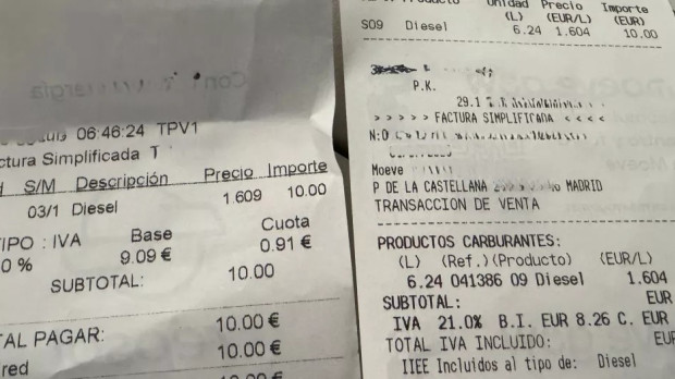 En este caso el descuento no sale reflejado en el tiket