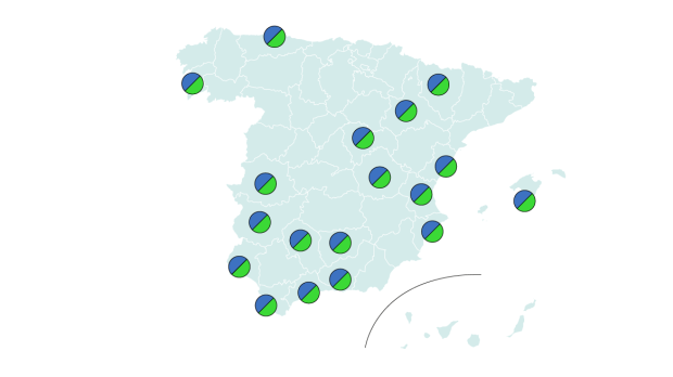 Provincias donde PP y Vox deberían ir juntos en el Senado para evitar la mayoría de la izquierda