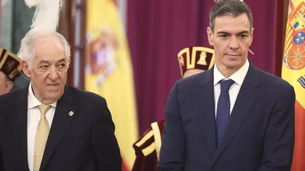 Cándido Conde Pumpido y Pedro Sánchez
