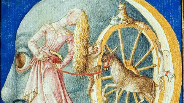 La luna, con la dios Ocasión, de la mitología griega