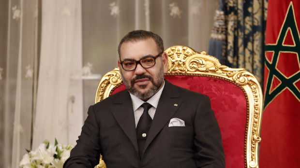 King of Morocco Mohammed VI during the signing of bilateral agreements between Spain and Morocco at the RoyalPalace ofAgdal in Rabat on Wednesday 13 February 2019.