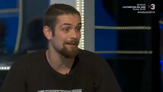 Daniel Gallardo en una entrevista en TV3