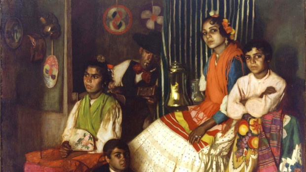 Familia gitana en Sacromonte, obra de José María Rodríguez-Acosta (1908)