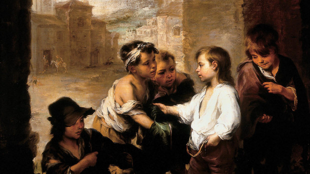 Bartolomé Estebán Murillo: 'Santo Tomás de Villanueva repartiendo su ropa entre los mendigos'