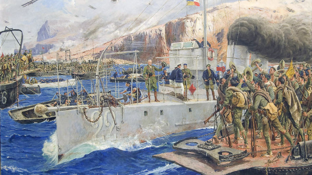 «Desembarco de Alhucemas», por José Moreno Carbonero