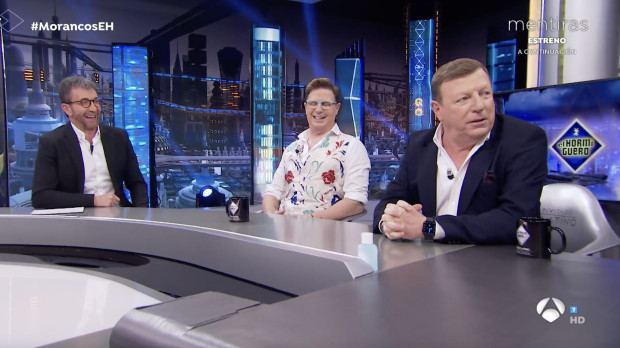 Pablo Motos, Jorge Cadaval y César Cádaval, anoche en ‘El Hormiguero’