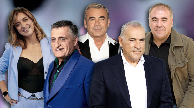 Sandra Barneda (Secret Story), El Gran Wyoming (El intermedio), Jorge Javier Vázquez (Sálvame), Xabier Fortes (La noche en 24 Horas) y Antonio Ferreras (Al roo vivo)