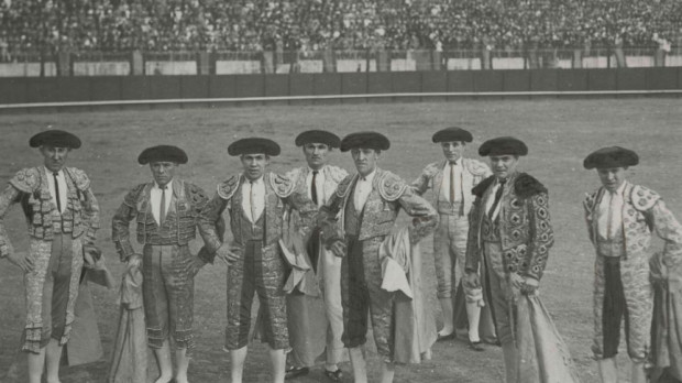 Corrida de toros en el Stadio Di Roma. En la foto Francisco López “Parejito” 1923