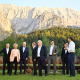 Los líderes del G7 se preparan para hacer la foto de familia durante la cumbre en el sur de Alemania