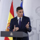 Pedro Sánchez, durante su comparecencia de este lunes en la Moncloa