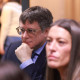 Carles Puigdemont y su portavoz en el Congreso, Míriam Nogueras