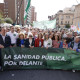 La líder del PSOE andaluz y ministra de Hacienda, María Jesús Montero, el sábado en Sevilla en una manifestación