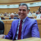 El presidente del Gobierno, Pedro Sánchez, en una sesión plenaria en el Senado