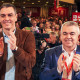 El presidente del Gobierno, Pedro Sánchez, junto a Santos Cerdán