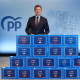 El presidente del PP, Alberto Núñez Feijóo, con los avales para el Congreso del partido