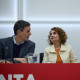 Imagen de archivo de Pedro Sánchez, María Jesús Montero y Pilar Bernabé  durante una reunión de la Comisión Ejecutiva Federal en la sede federal del PSOE