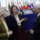 Ursula von der Leyen, Roberta Metsola y Antonio Costa