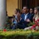 El presidente del Gobierno, Pedro Sánchez, y su mujer, Begoña Gómez, durante la inauguración de la cumbre de la ONU en Sevilla