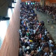 Largas colas en la terminal T4S de Barajas