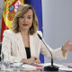 La portavoz del Gobierno, Pilar Alegría, durante su comparecencia