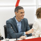 Pedro Sánchez, durante una reunión reciente con su partido