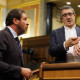 El ministro de Transportes, Óscar Puente y el portavoz del PSOE en el Congreso, Patxi López