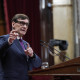 El presidente de la Generalitat, Salvador Illa, durante una sesión plenaria, en el Parlamentp de Cataluña, a 22 de julio de 2025, en Barcelona, Cataluña (España).