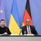 Volodimir Zelenski, presidente de Ucrania y el Canciller alemán Friedrich Merz
