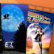 Carteles de Toro salvaje, Blade Runner, E.T. El extraterrestre y Regreso al futuro