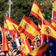 Banderas españolas durante una manifestación contra la amnistía, en Cibeles, a 18 de noviembre de 2023, en Madrid (España). Diferentes asociaciones, entre las que se encuentran Foro España Cívica, Unión 78, Pie en Pared o NEOS, han convocado esta concentración, respaldada por el Partido Popular y Vox, como protesta contra la amnistía acordada por el PSOE y Junts. La protesta tiene lugar tras el debate de investidura celebrado en el Congreso los días 15 y 16 de noviembre, en el que se nombró a Pedro Sánchez presidente del Gobierno con los apoyos de Sumar, ERC, Junts, EH Bildu, PNV, BNG y Coalición Canaria.  18 NOVIEMBRE 2023;CONCENTRACIÓN;AMNISTÍA;PP;VOX;ACUERDO;INVESTIDURA  Diego Radamés / Europa Press  18/11/2023