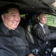 Putin conduce junto a Kim Jong Un en una limusina Aurus, en Pyongyang