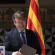 El conseller de Política Lingüística de la Generalitat, Francesc Xavier Vila, durante la firma del 'Pacte Nacional per la Llengua'