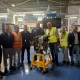 Imagen de la salida de la fábrica del primer motor de Stellantis en Marruecos