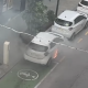 Imagen del coche eléctrico empezando a arder