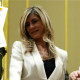 Begoña Gómez y Cristina Álvarez en el Congreso de los Diputados durante la investidura de Sánchez en 2019