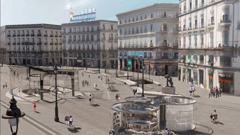 Recreación de la remodelación de la Puerta del Sol.

Las obras de la nueva Puerta del Sol, que no tendrá árboles, comenzarán esta próxima semana, durarán un año, y alumbrarán un espacio totalmente peatonal sin obstáculos.

POLITICA 
AYUNTAMIENTO DE MADRID