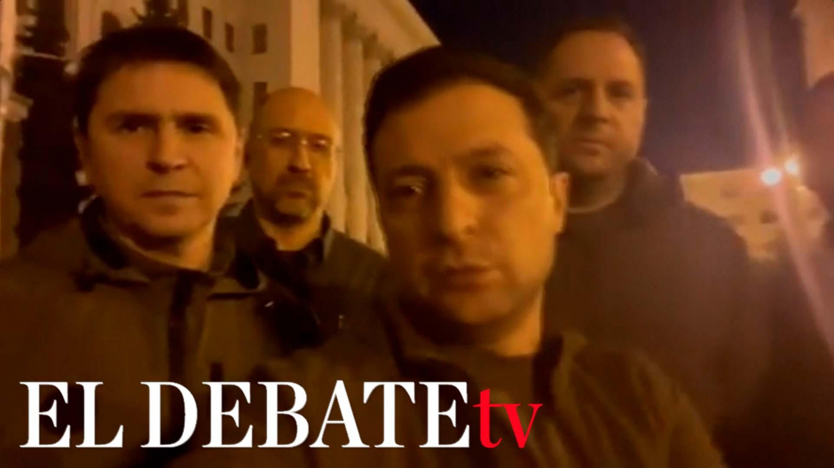 El vídeo con el que Zelenski demuestra que sigue en Kiev "defendiendo la independencia" de Ucrania